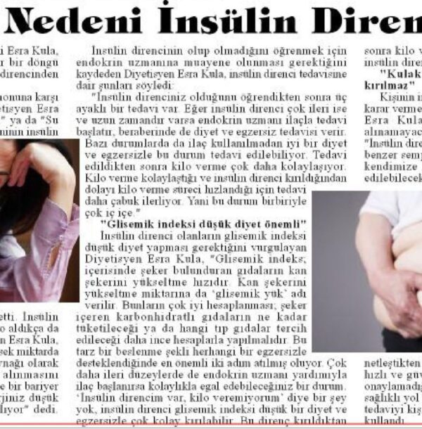Kilonuzun Nedeni İnsülin Direnci Olabilir!