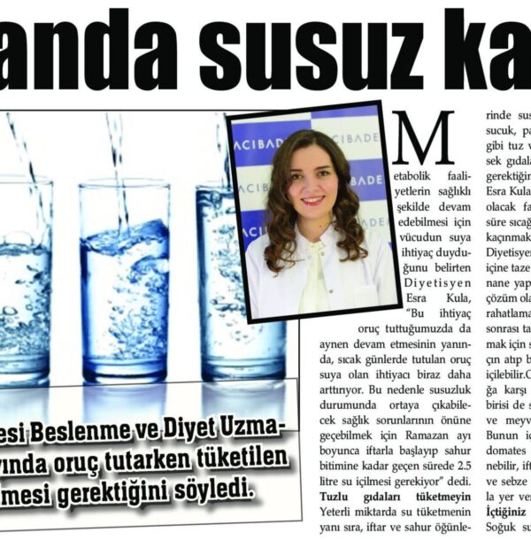 Ramazanda Susuz Kalmayın