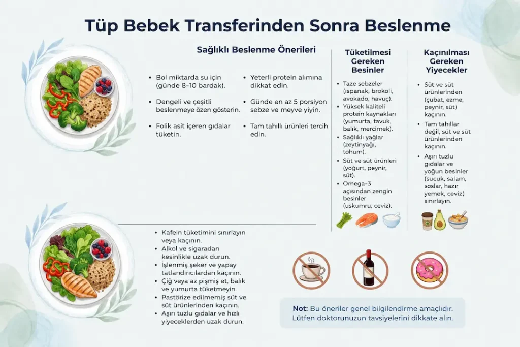 Tüp Bebek Transfer Sonrası Beslenme