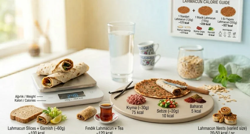 1 Lahmacun Kaç Kalori