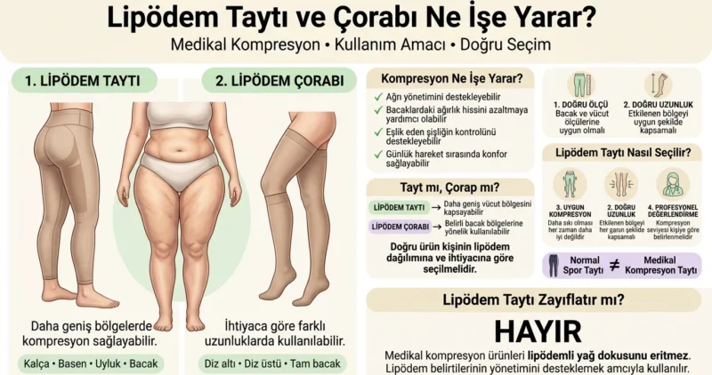 Lipödem Taytı ve Çorabı Ne İşe Yarar Nasıl Seçilir