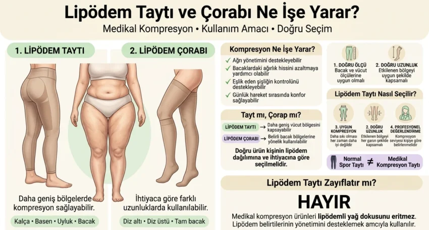 Lipödem Taytı ve Çorabı Ne İşe Yarar Nasıl Seçilir