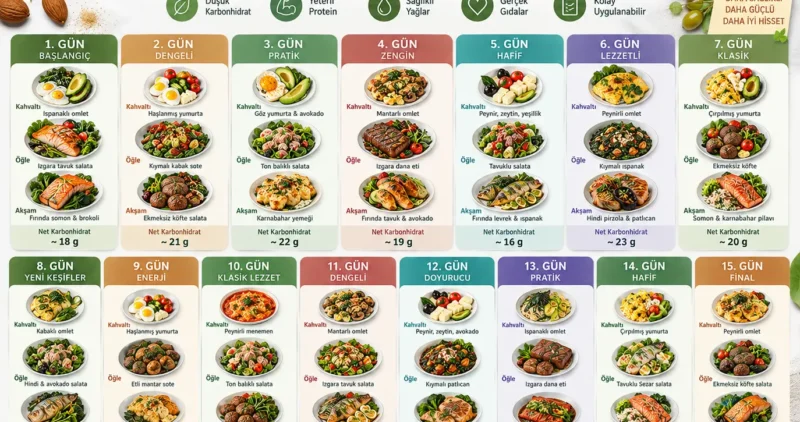 15 Günlük Ketojenik Diyet Listesi