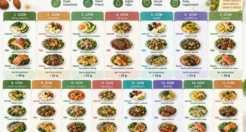 15 Günlük Ketojenik Diyet Listesi